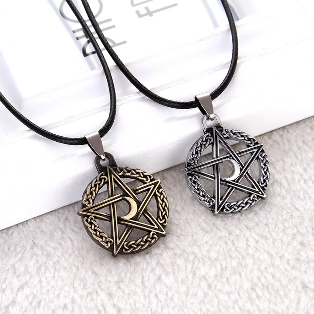 ❤️Foreign trade Viking leather rope necklace, N90201P147